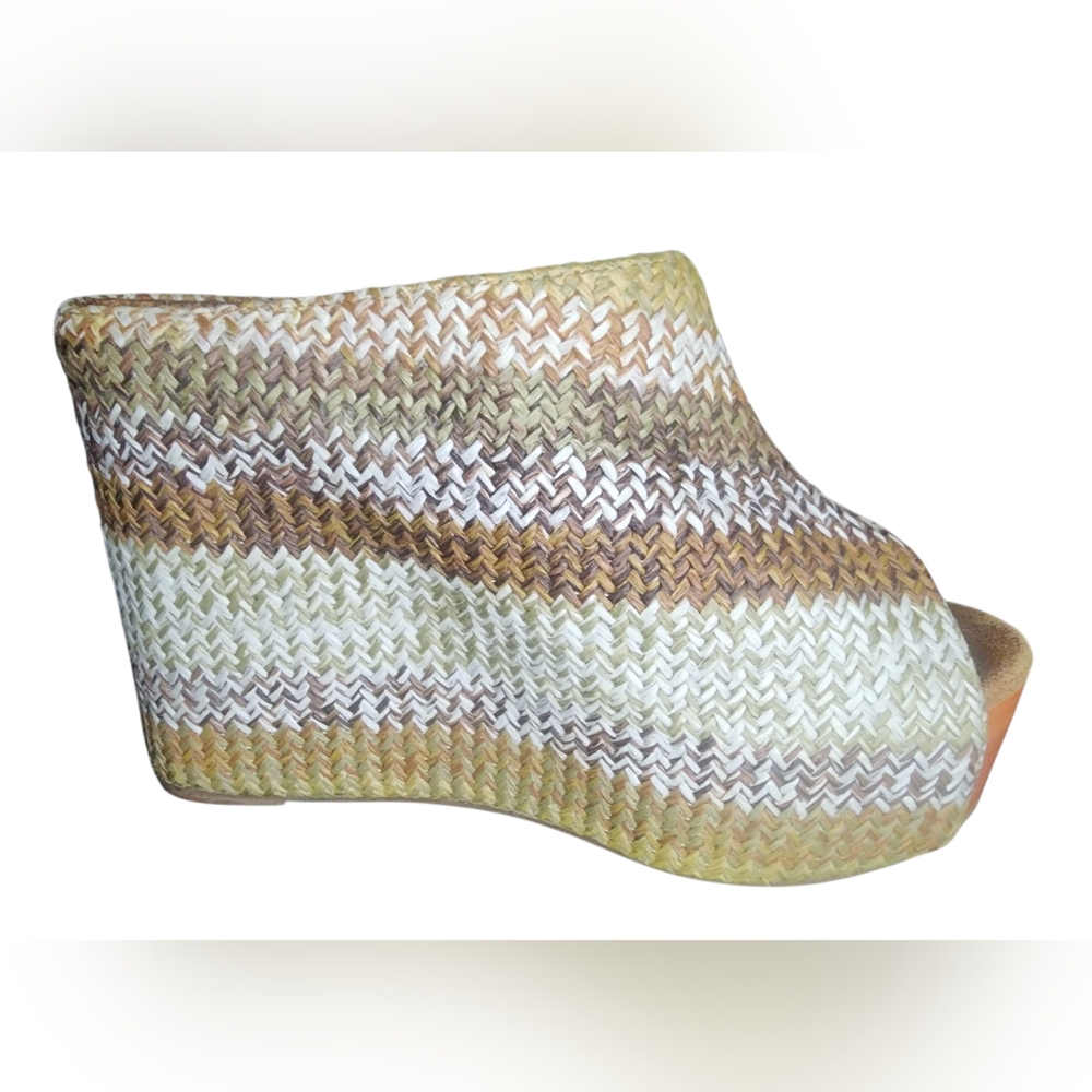Jeffrey Campbell Virgo Peep Toe Wedges, Womens 6 - Picture 5 of 11